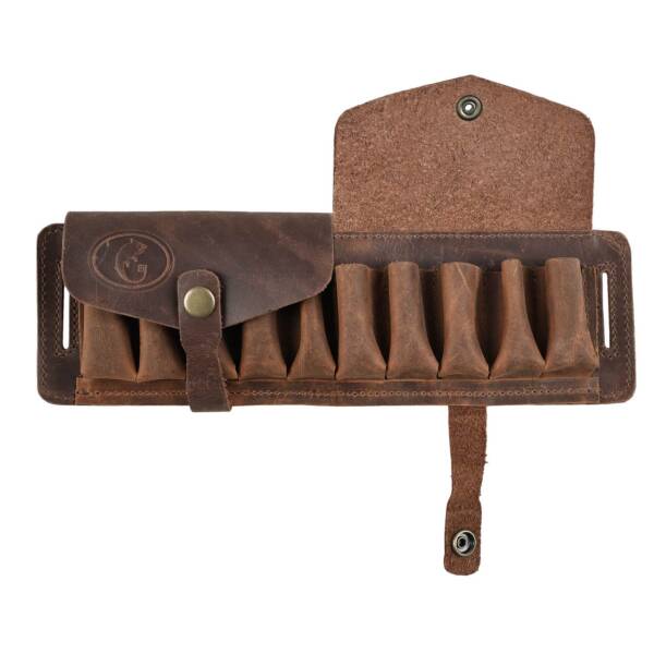 LEATHER PLATE FOR CARTRIDGES 10 pcs. 12/16 stay. BROWN - Image 2