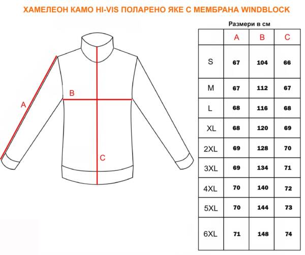 CHAMELEON CAMO HI-VIS POLARENO YAKE WITH WINDBLOCK MEMBRANE - Image 3