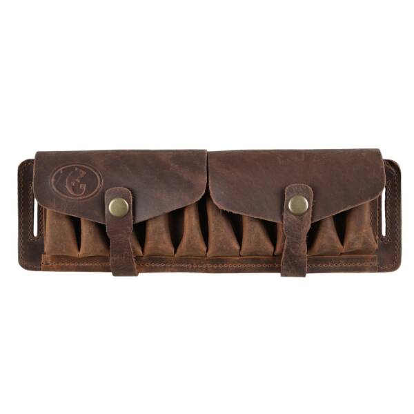 LEATHER PLATE FOR CARTRIDGES 10 pcs. 12/16 stay. BROWN